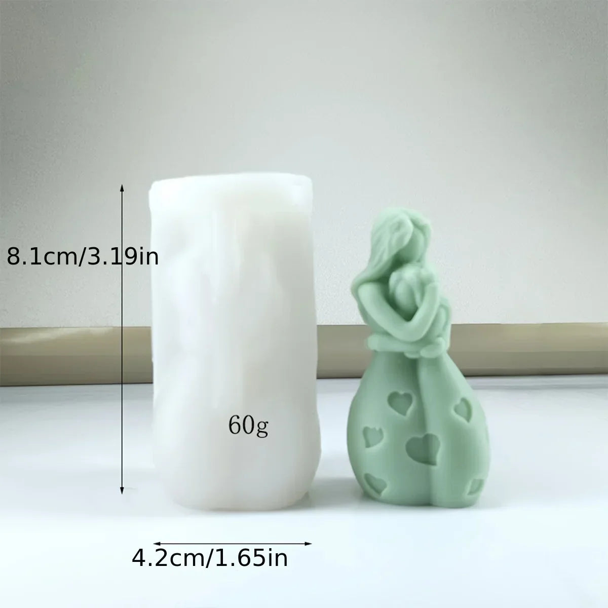 Mother Hugging Child Candle Silicone Mould