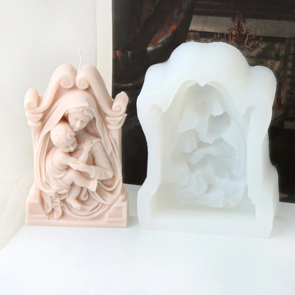 Madonna and Child Silicone Candle Mold