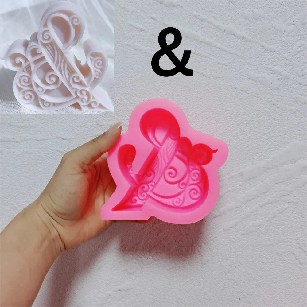 Floral Alphabet Candle Moulds
