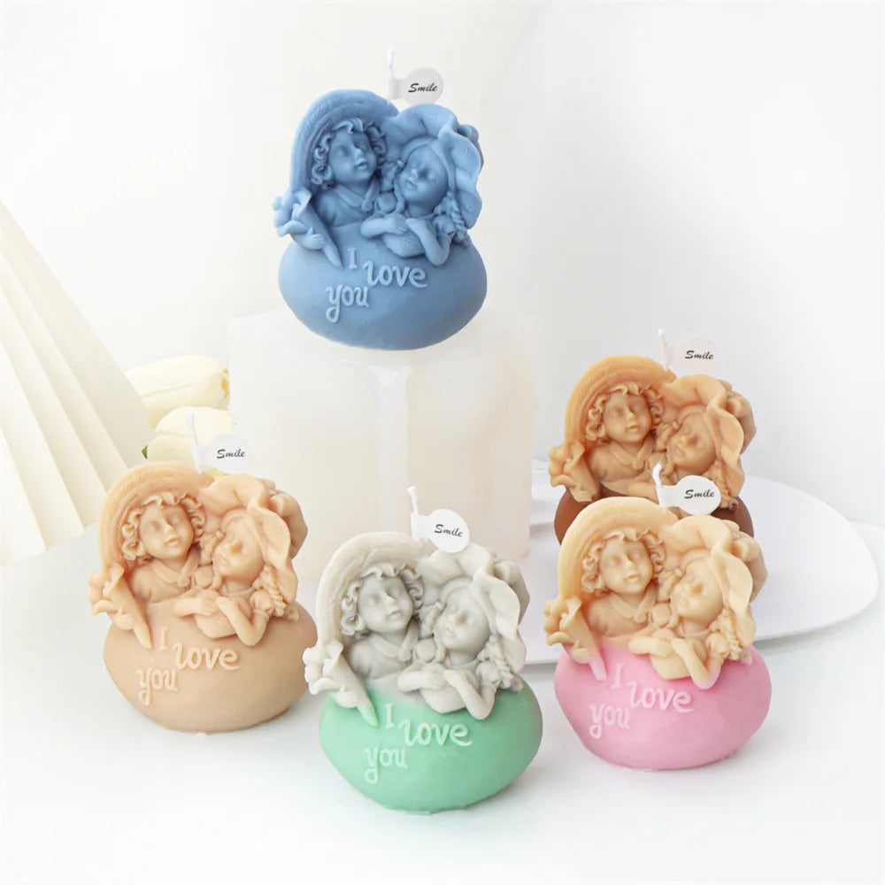 Angel Boys and Girls Silicone Candle Mould