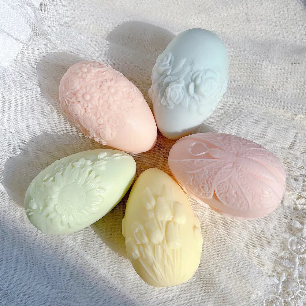 Floral Butterfly Egg Candle Mould