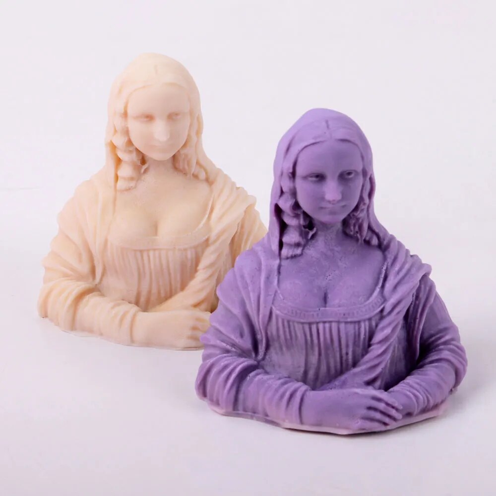 Mona Lisa Statue Silicone Candle Mould