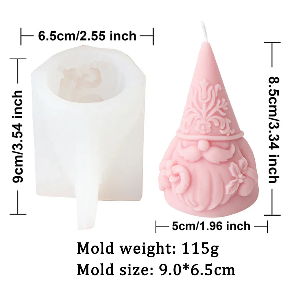 Christmas Santa Claus Candle Silicone Mould - 8 Styles