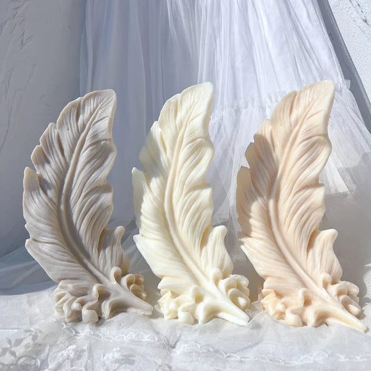 Feather Decorative Silicone Candle Mould
