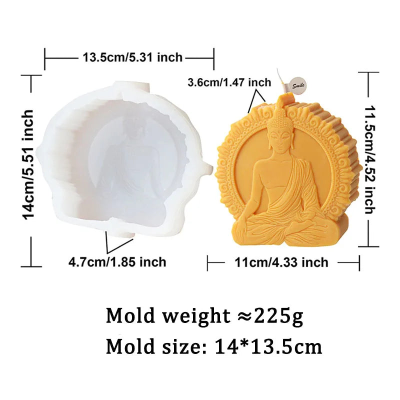 In Meditation Sakyamuni Silicone Candle Mould