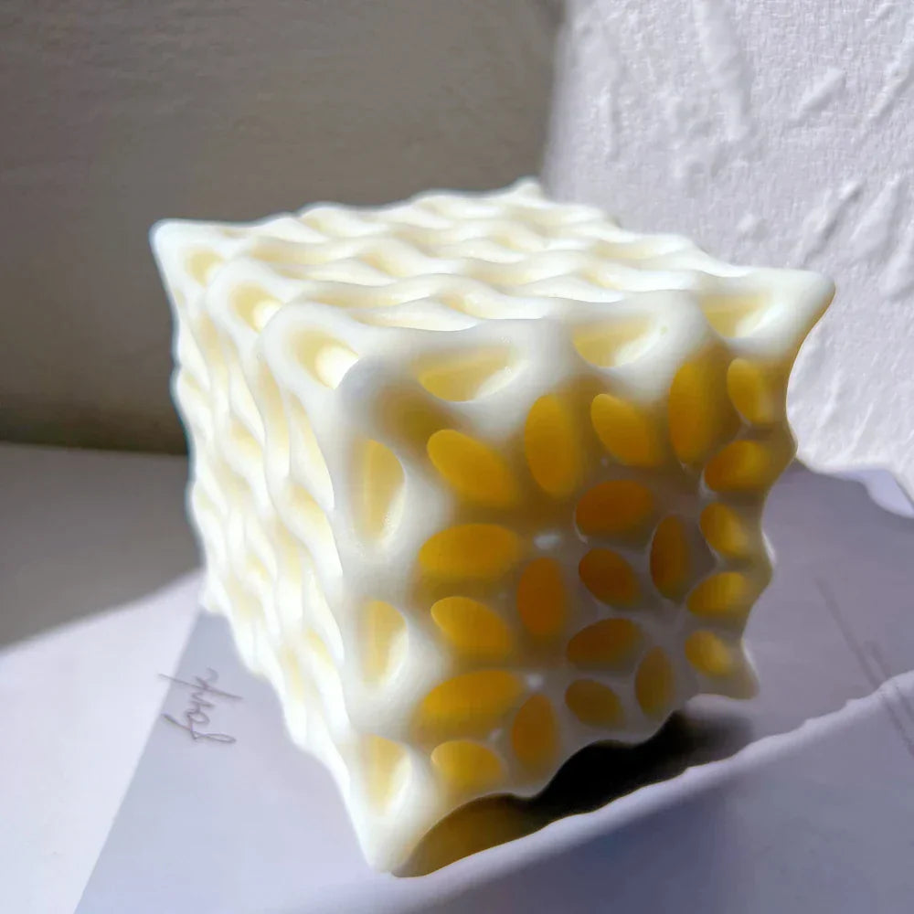 Hole Square Cube Candle Mould