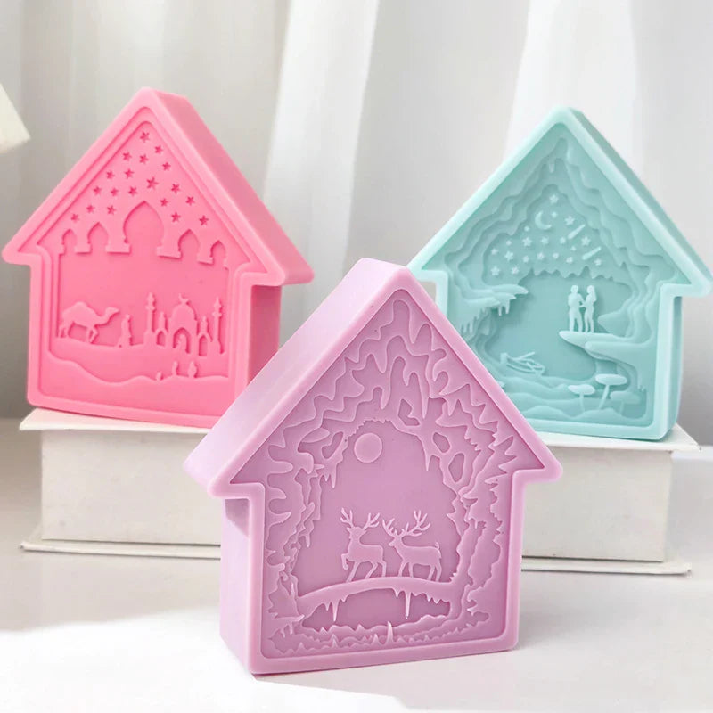 House Shape Silicone Candle Mould