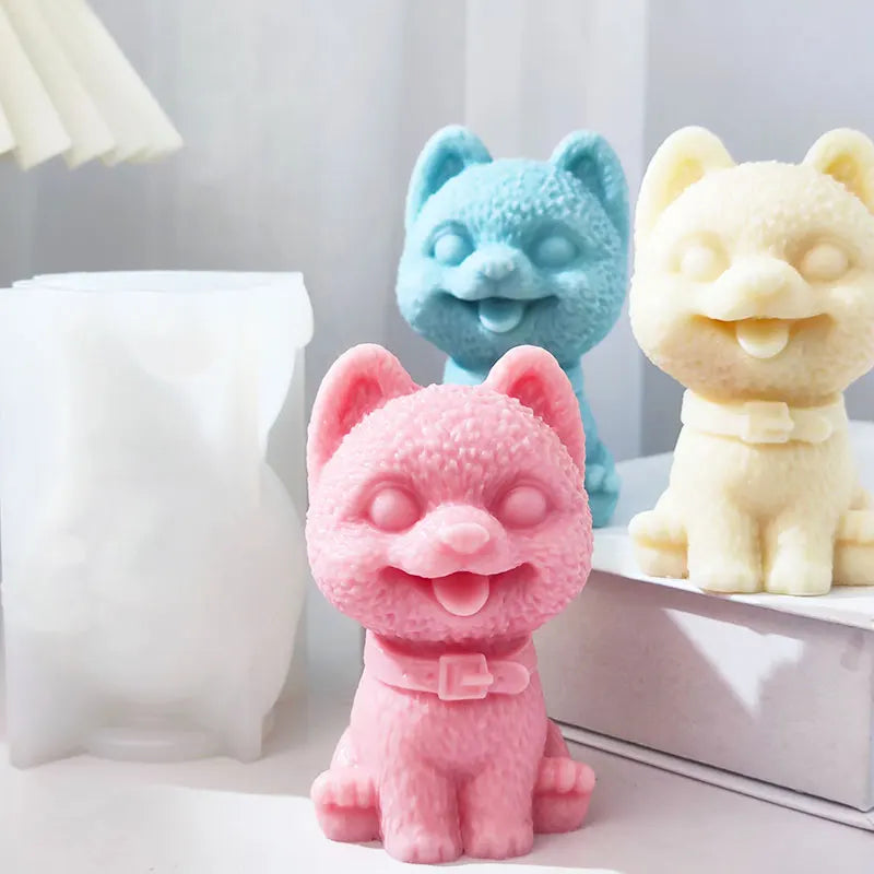 Flying Ear Bichon Silicone Candle Mould