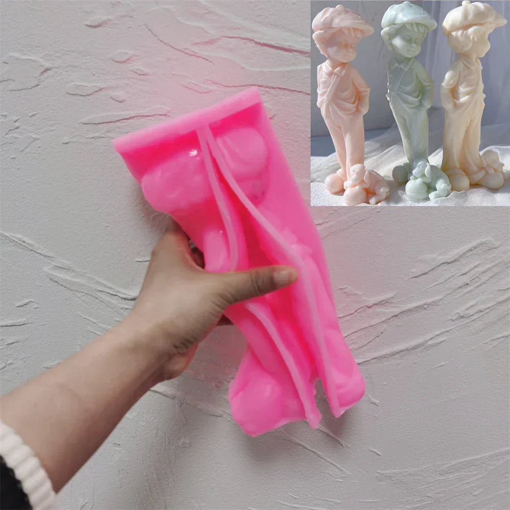 Girl and Boy Candle Mould
