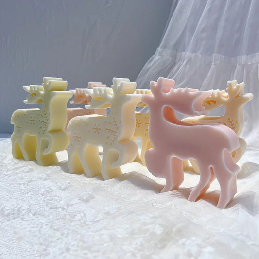 Christmas Reindeer Silicone Candle Mould