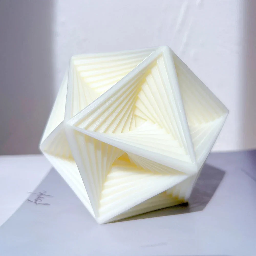 Geometric Five Pointed Star Candle Mould - Pentagram Design