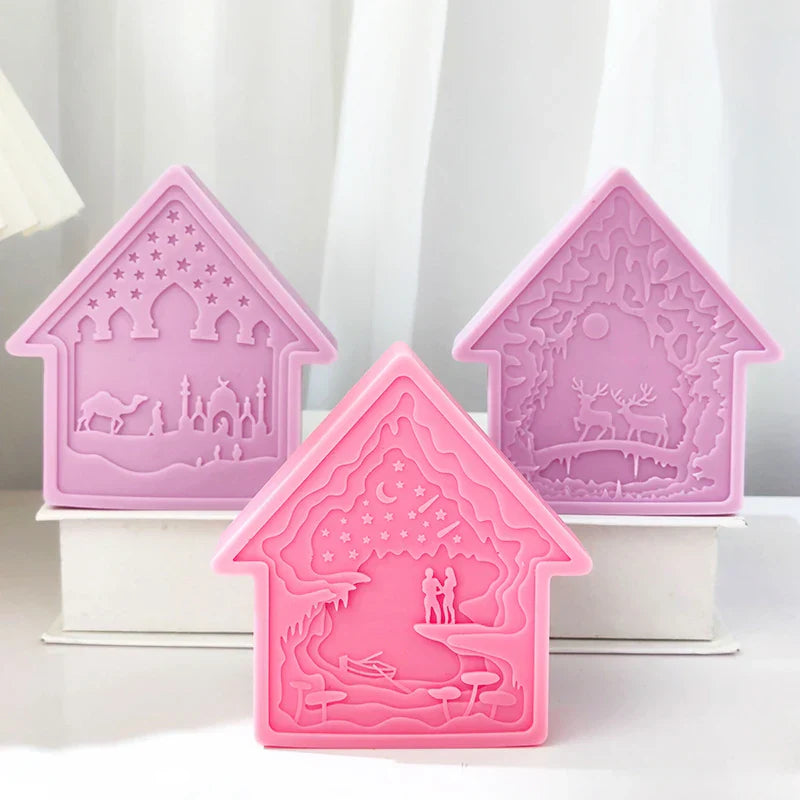 House Shape Silicone Candle Mould