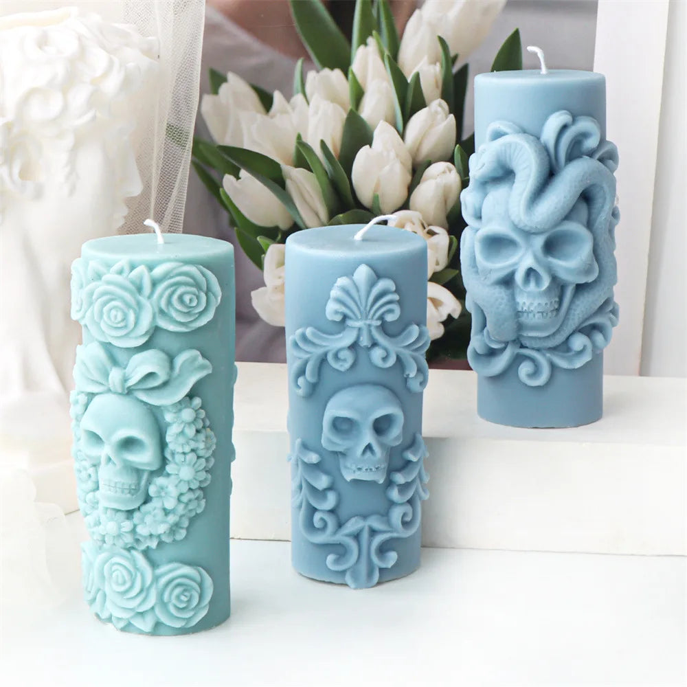 DIY Skull Candle Mould for Halloween Decor