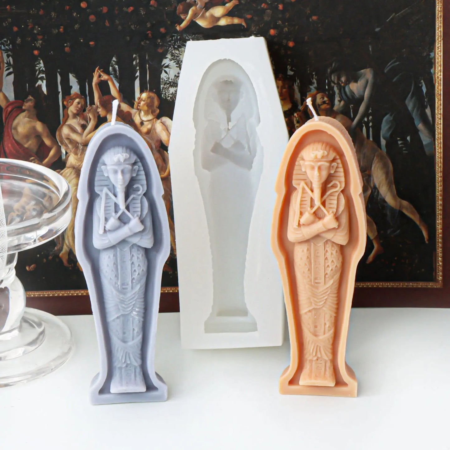 Egyptian mummy Candle Silicone Mould