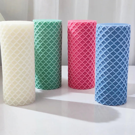 Arabesque Design Pillar Candle Silicone Mould
