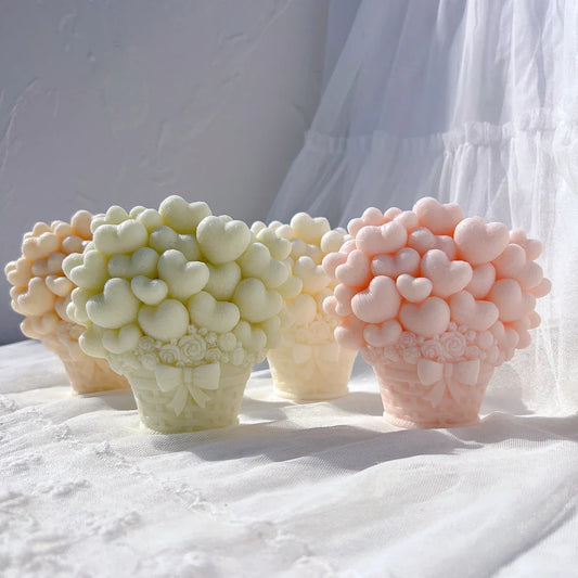 Heart Balloon Basket Candle Mould