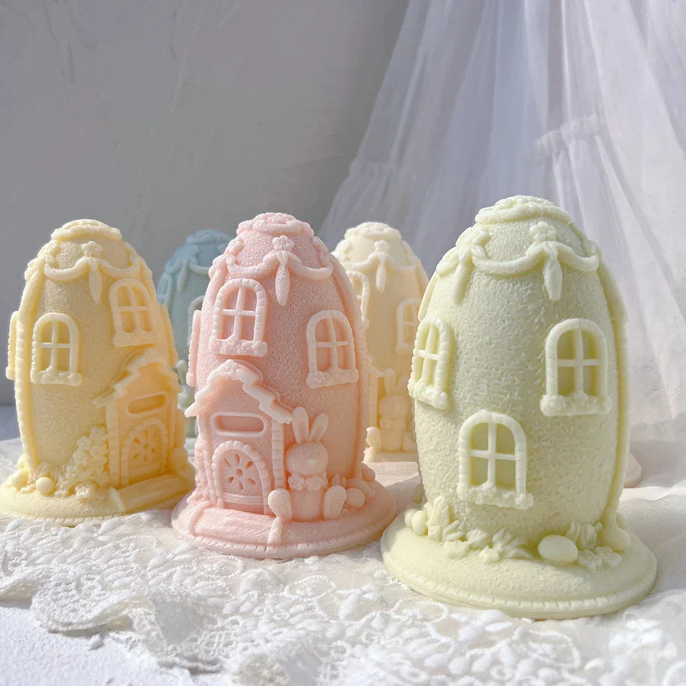 Easter Egg House Candle Silicone Mould
