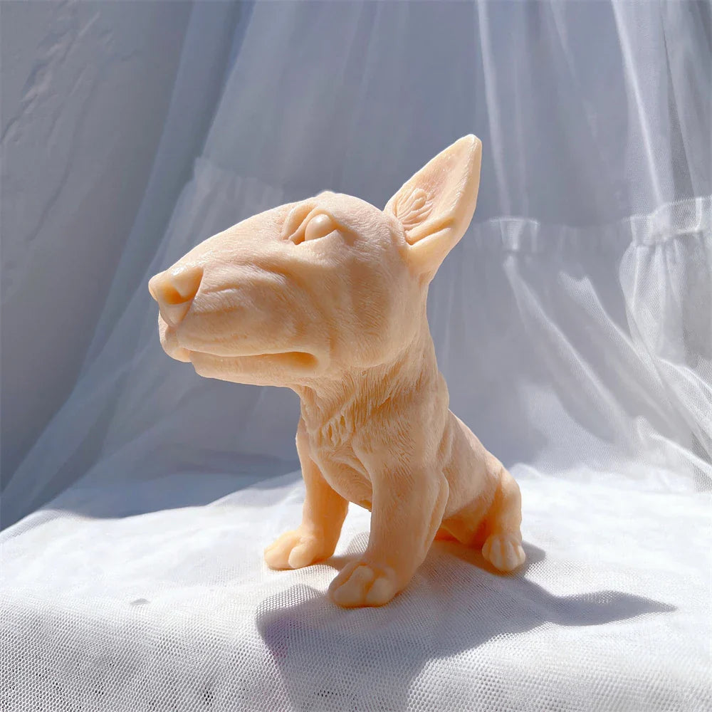 Bullhead Terrier Statue Candle Silicone Mould
