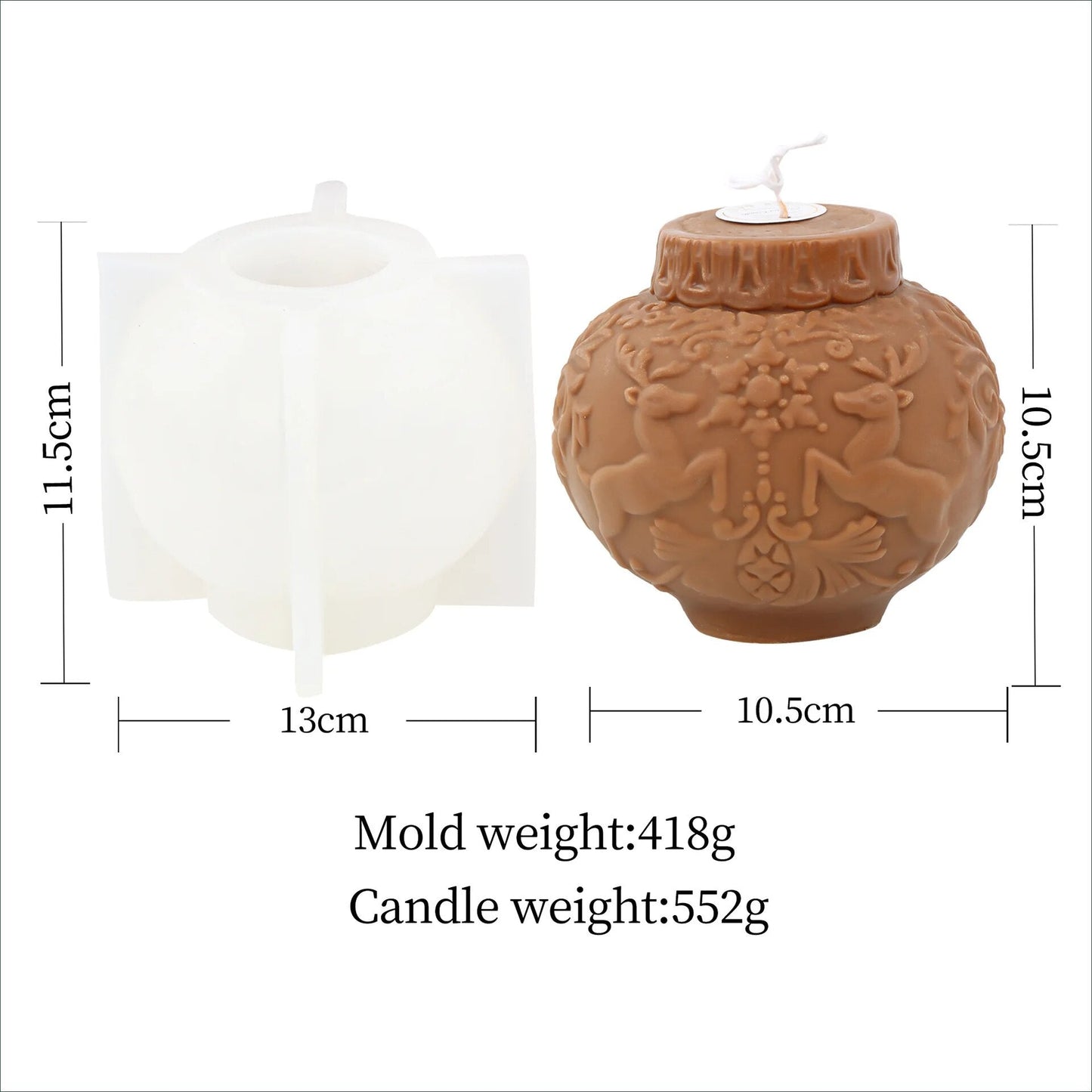Christmas Bauble Candle Mould