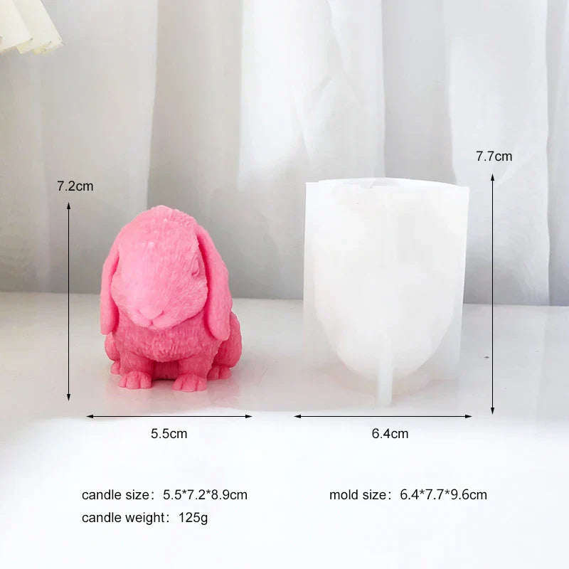 American Fuzzy Lop Rabbit Silicone Candle Mould