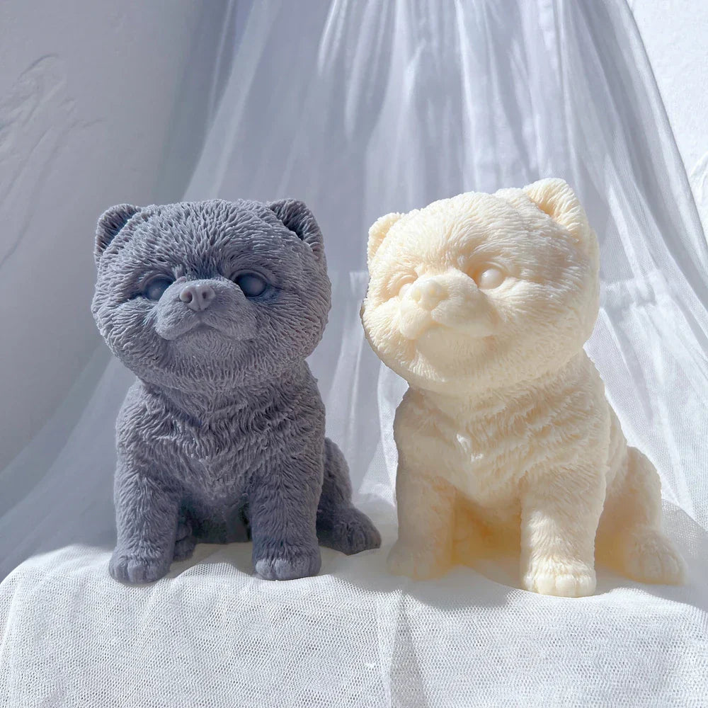 Pomeranian Dog Puppy Candle Mould