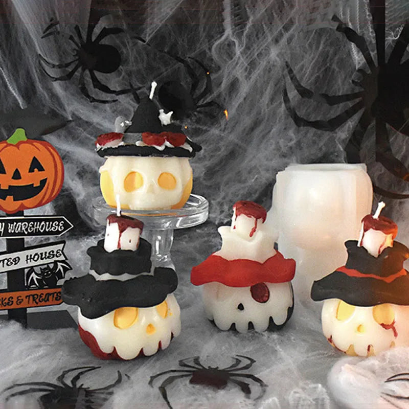 3D Evil Pumpkin Candle Mould