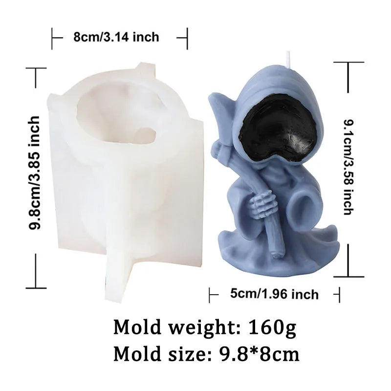 Halloween Axe Reaper Zombie Candle Mould