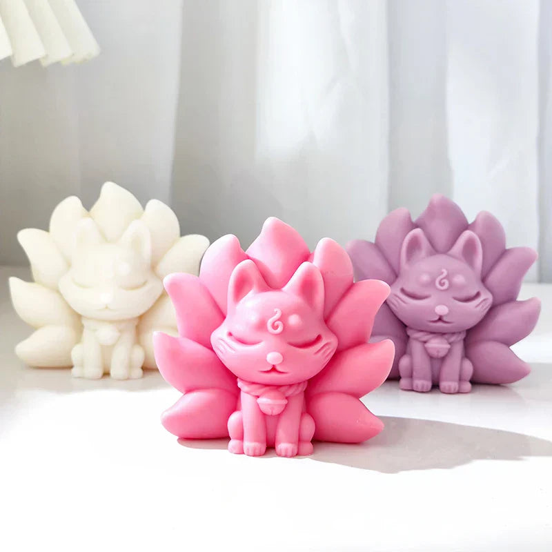 Nine Tailed Fox Silicone Candle Mould
