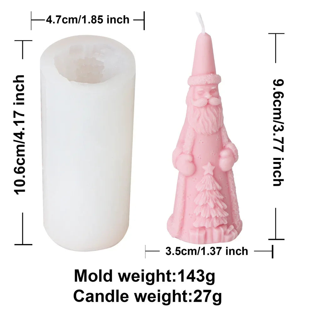 Long Hat Christmas Silicone Candle Moulds