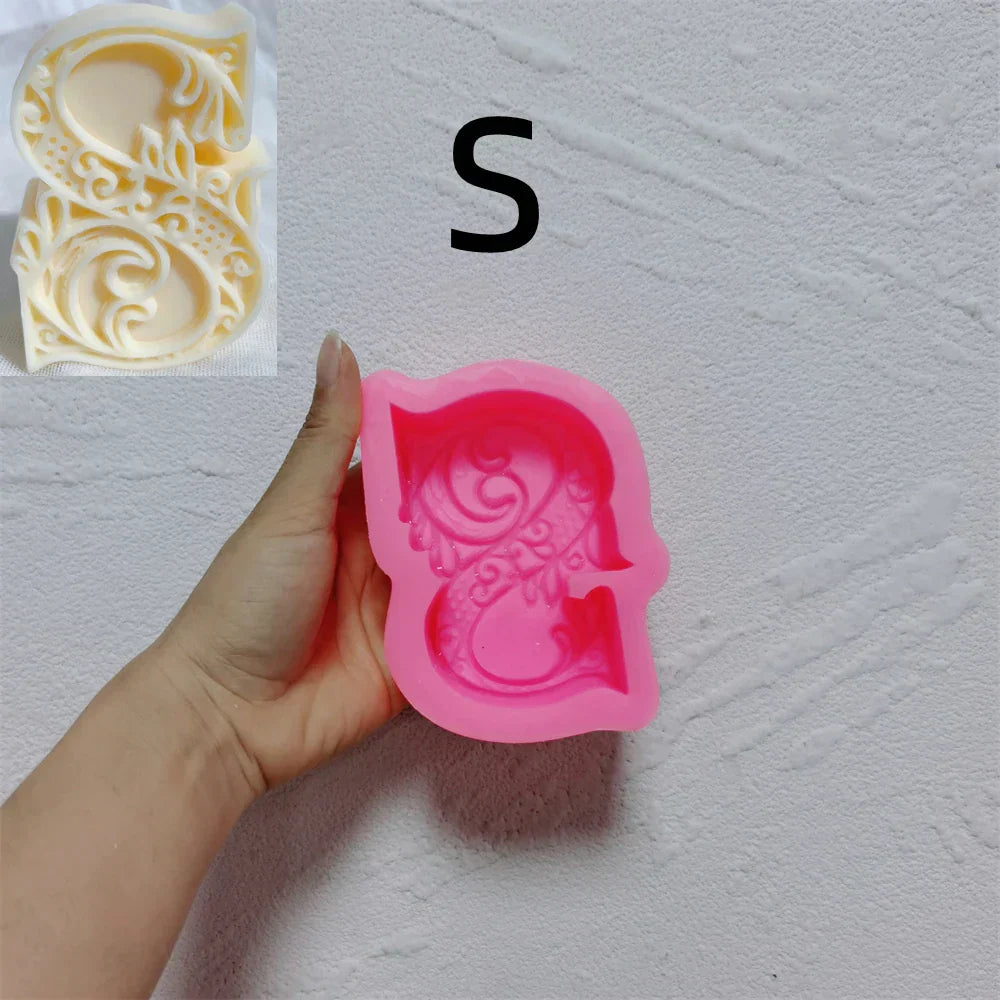 Floral Alphabet Candle Moulds
