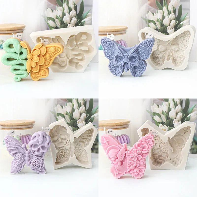 Unique Butterfly Candle Moulds Silicone