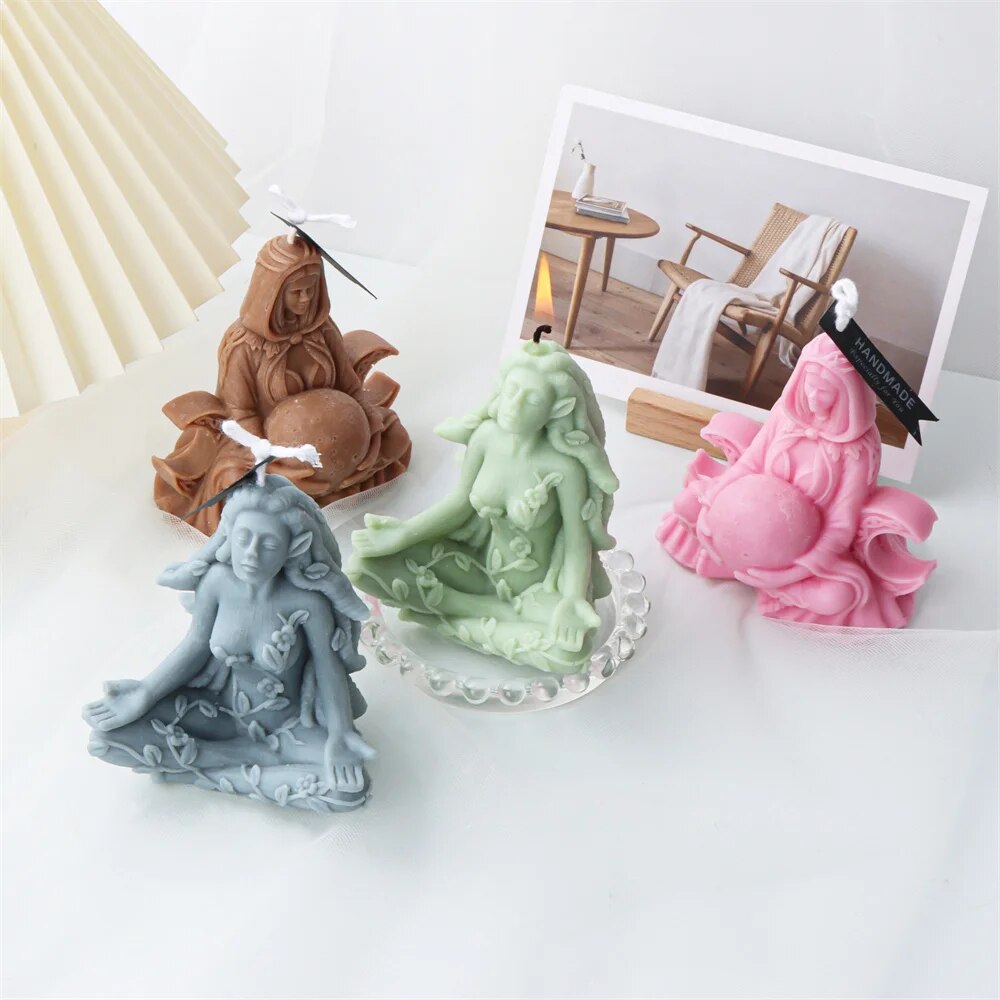 Triple Moon Goddess Cerridwen Candle Mould