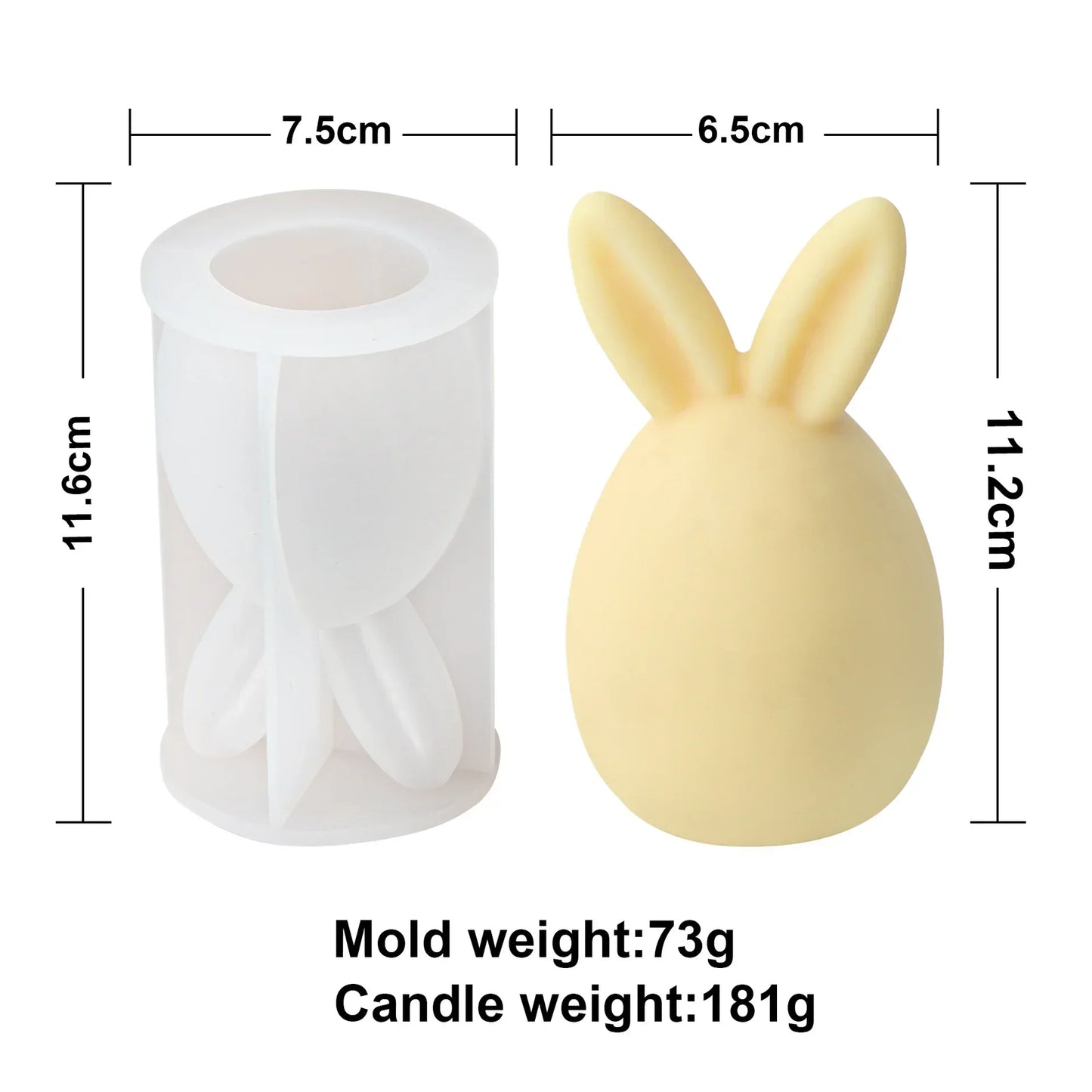 Easter Egg Bunny Silicone Candle Mould