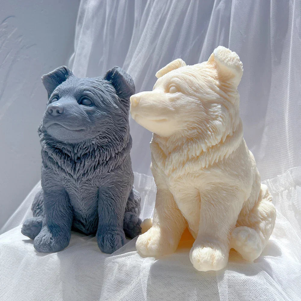 Sitting Puppy Silicone Candle Mould