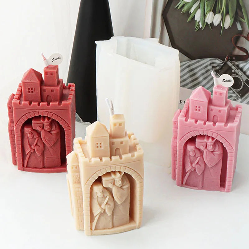 Vintage Castle Candle Silicone Mould