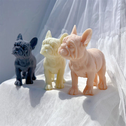 Standing French Bulldog Puppy Candle Mould