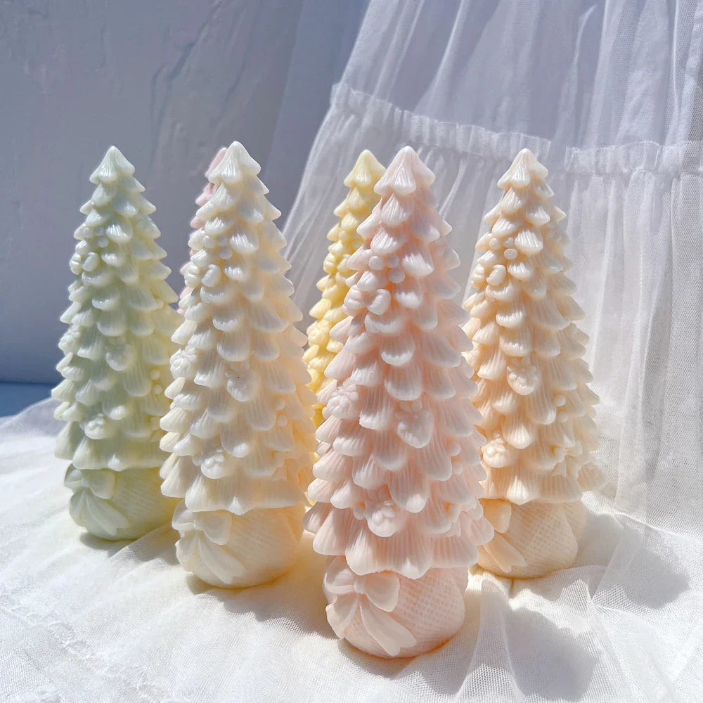 Bowknot Christmas Tree Silicone Candle Mould