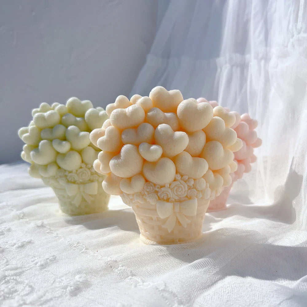Heart Balloon Basket Candle Mould