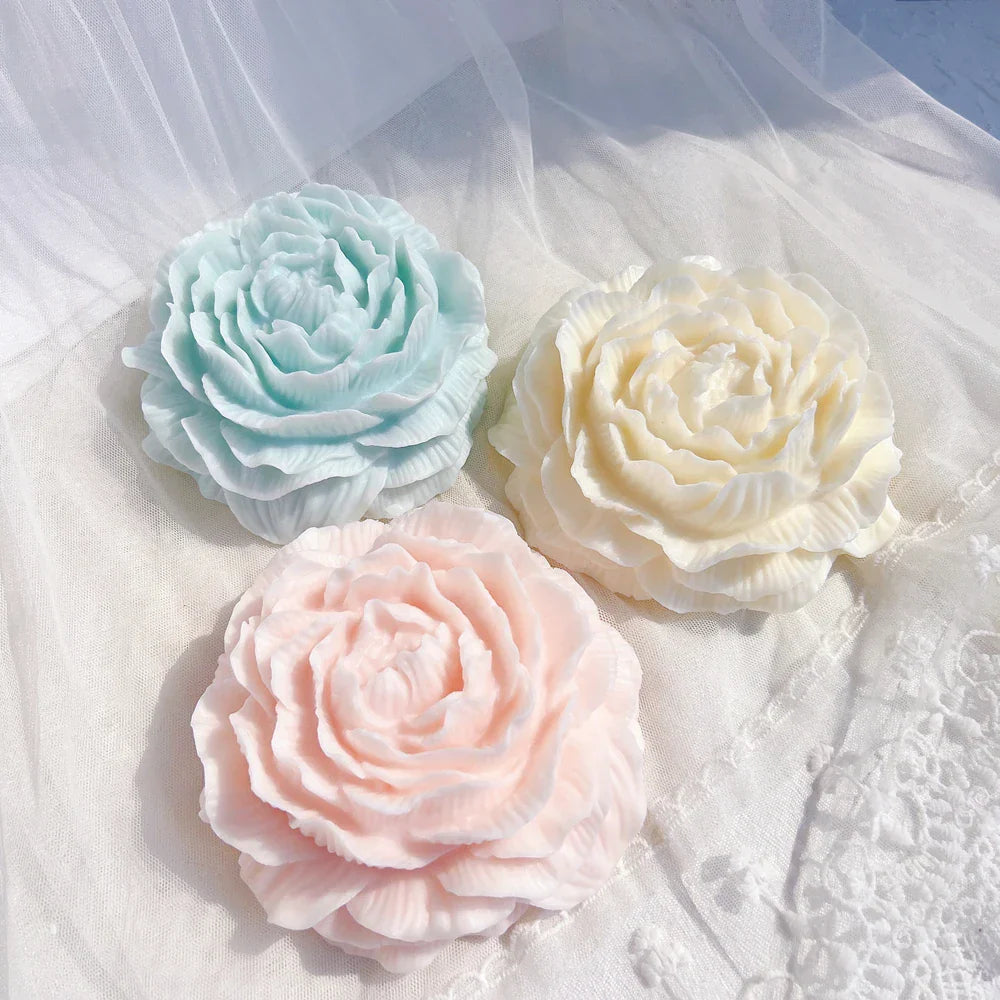Big Peony Flower Silicone Candle Mould