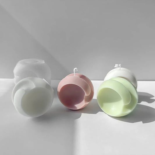 Geometric Rotating Ball Silicone Candle Mould