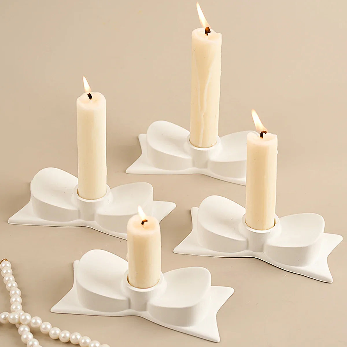 Bow Candle Holder Silicone Mould