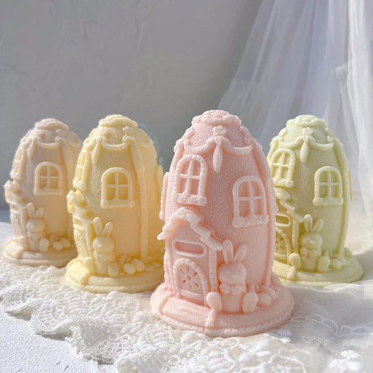 Easter Egg House Candle Silicone Mould