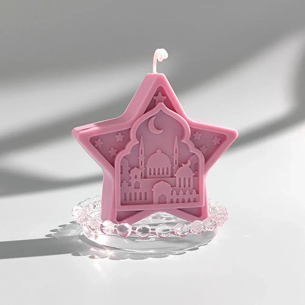 Five-Pointed Star Relief Candle Mould