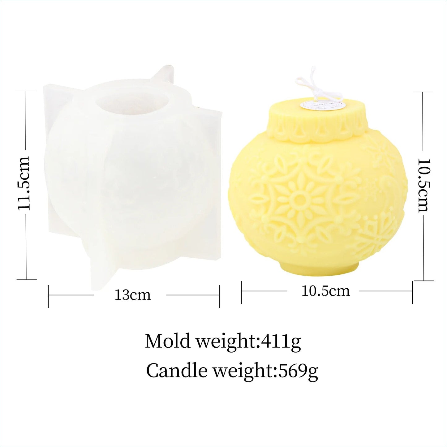 Christmas Bauble Candle Mould