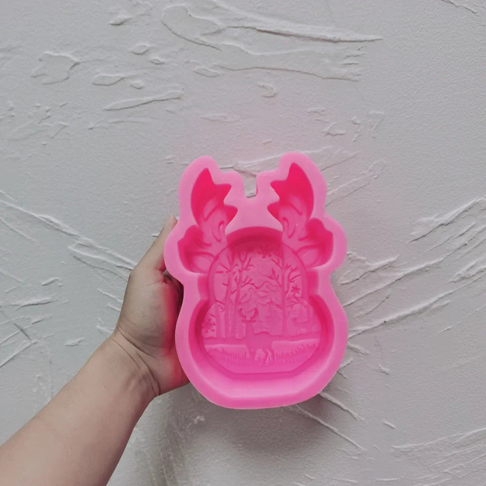 Christmas Reindeer Silicone Candle Mould