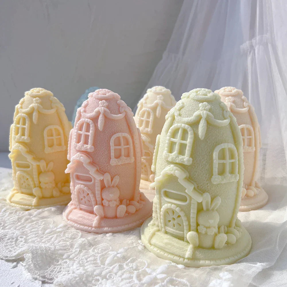Easter Egg House Candle Silicone Mould