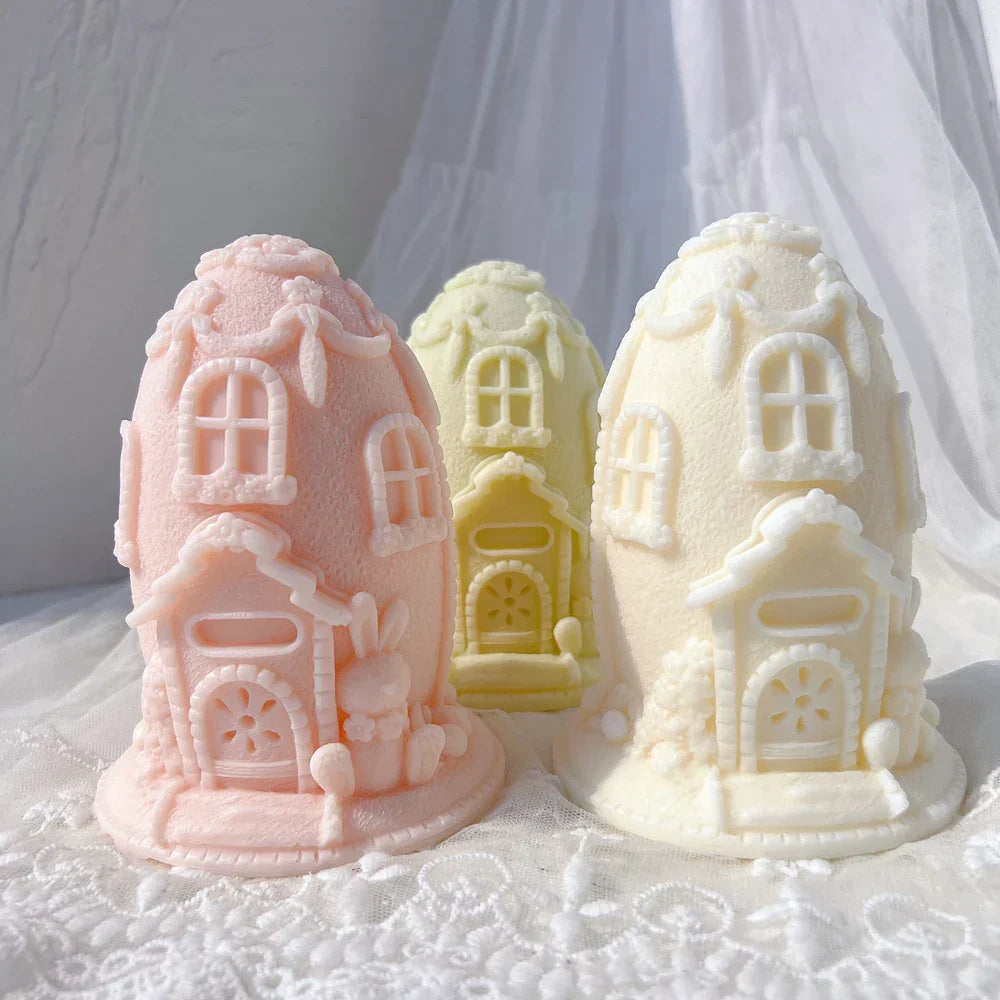 Easter Egg House Candle Silicone Mould