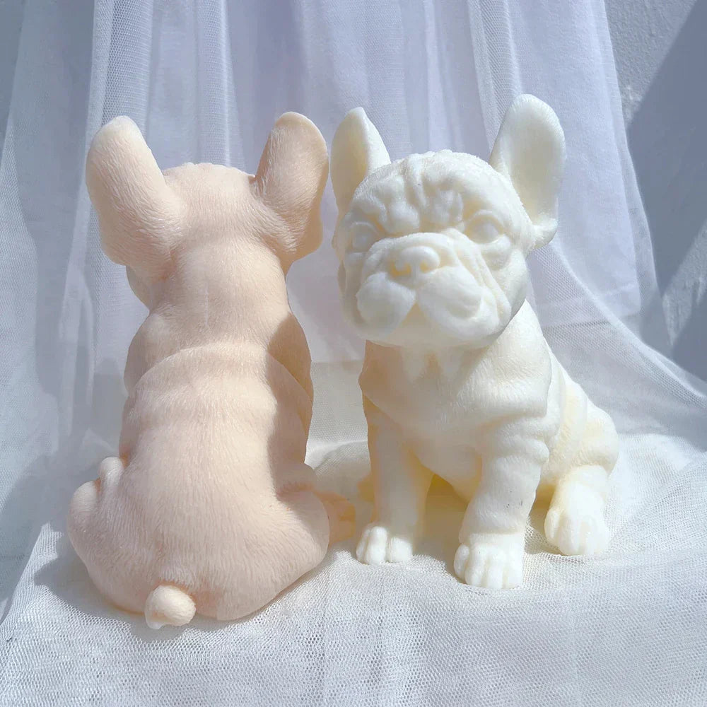 French Bulldog Candle Mould Silicone