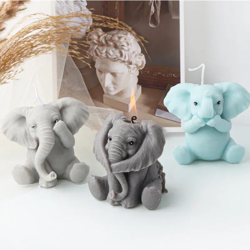 Cute Elephant Candle Mould
