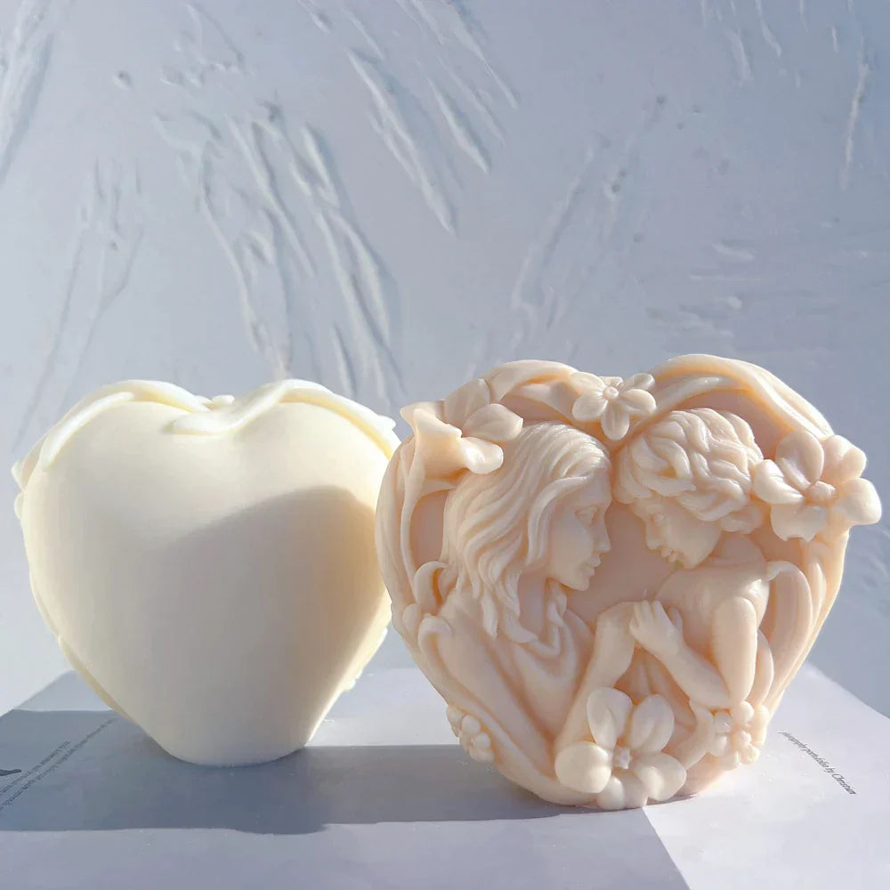 Greek Figurine Mother With Baby Silicone Candle Mould